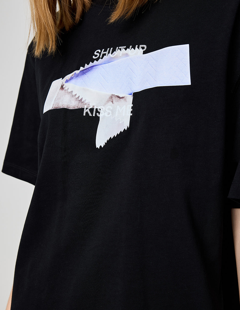 Couple Style Chewing Gum Slogan Printed T-Shirt