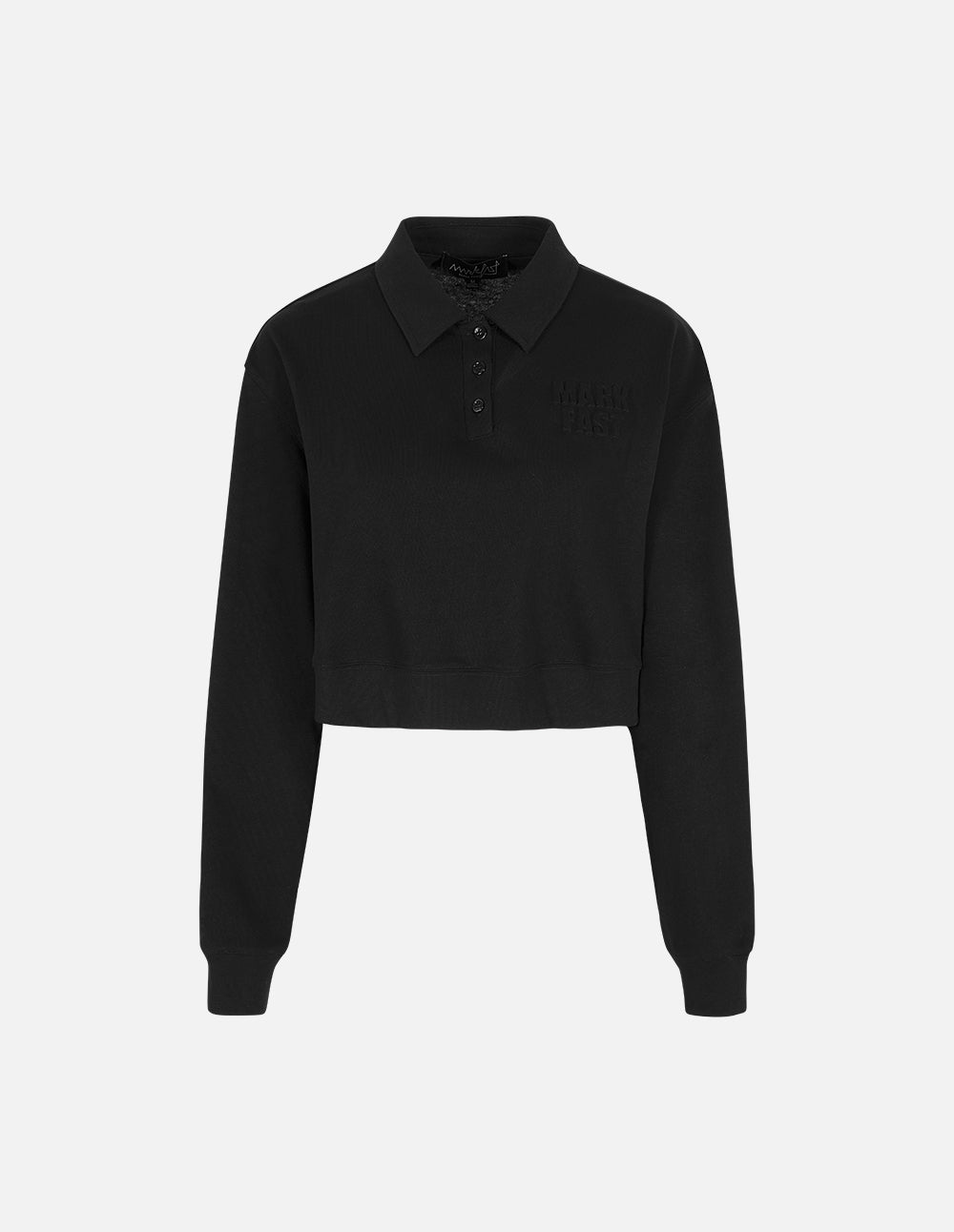 Women's Black Loose Cotton Polo Shirt