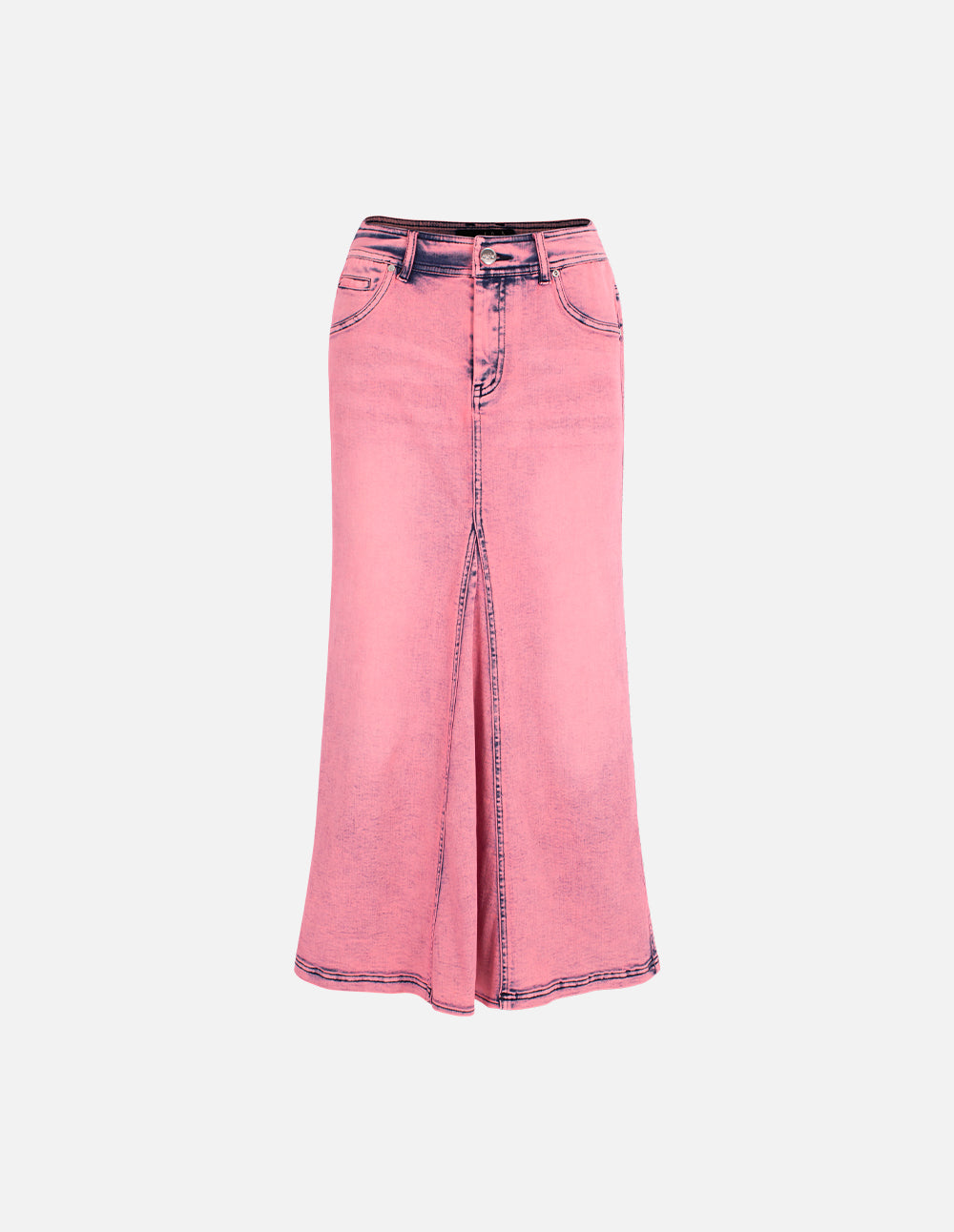 Fake Slit Denim Skirt