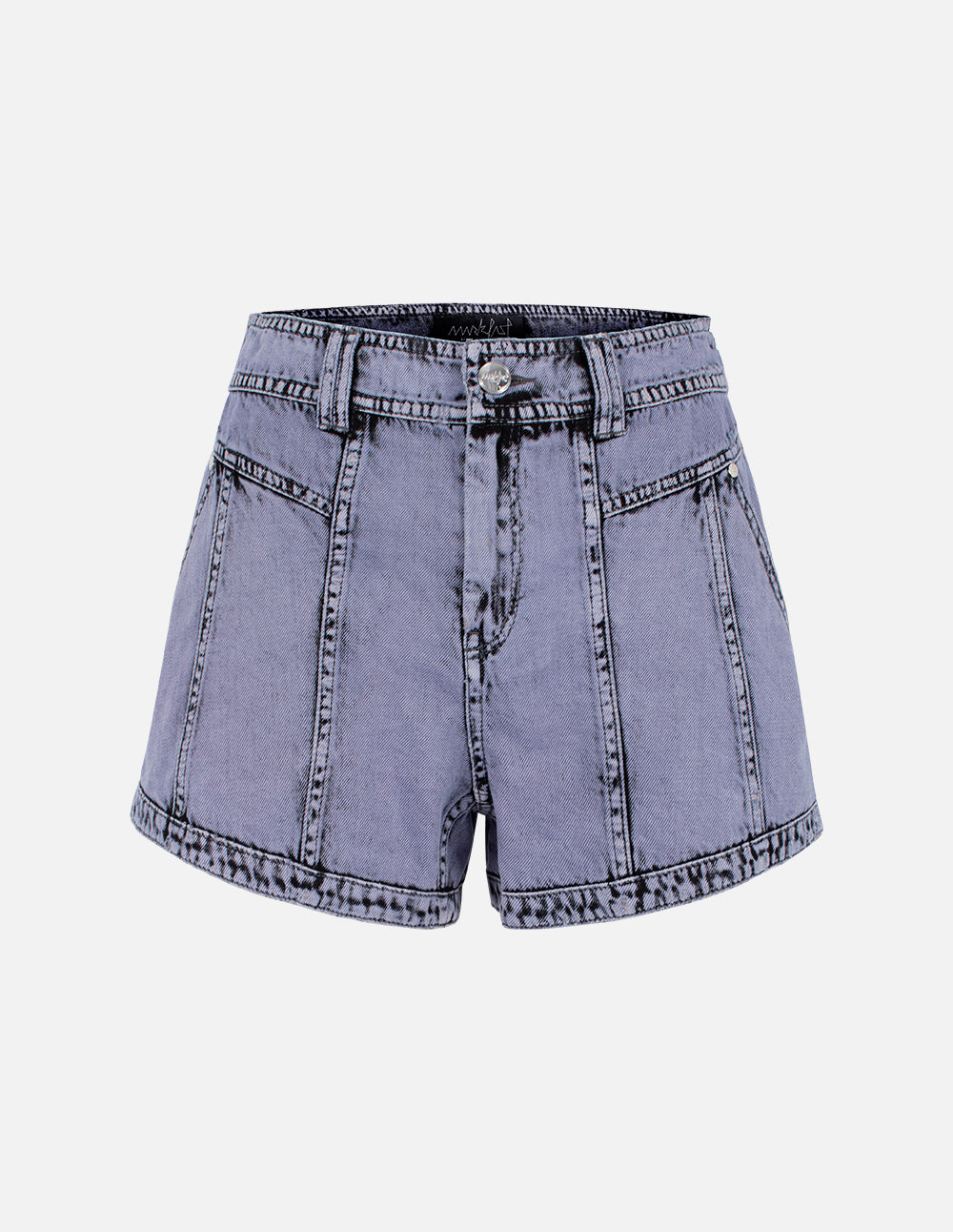 MF Iris Purple A-Fit Washed Denim Shorts