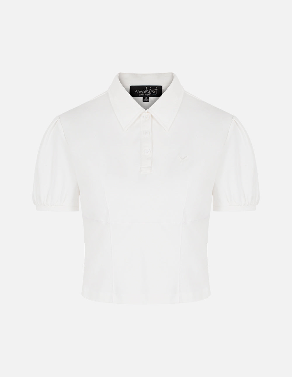 Fresh French Style Polo Lapel Bubble Short-Sleeved T-Shirt