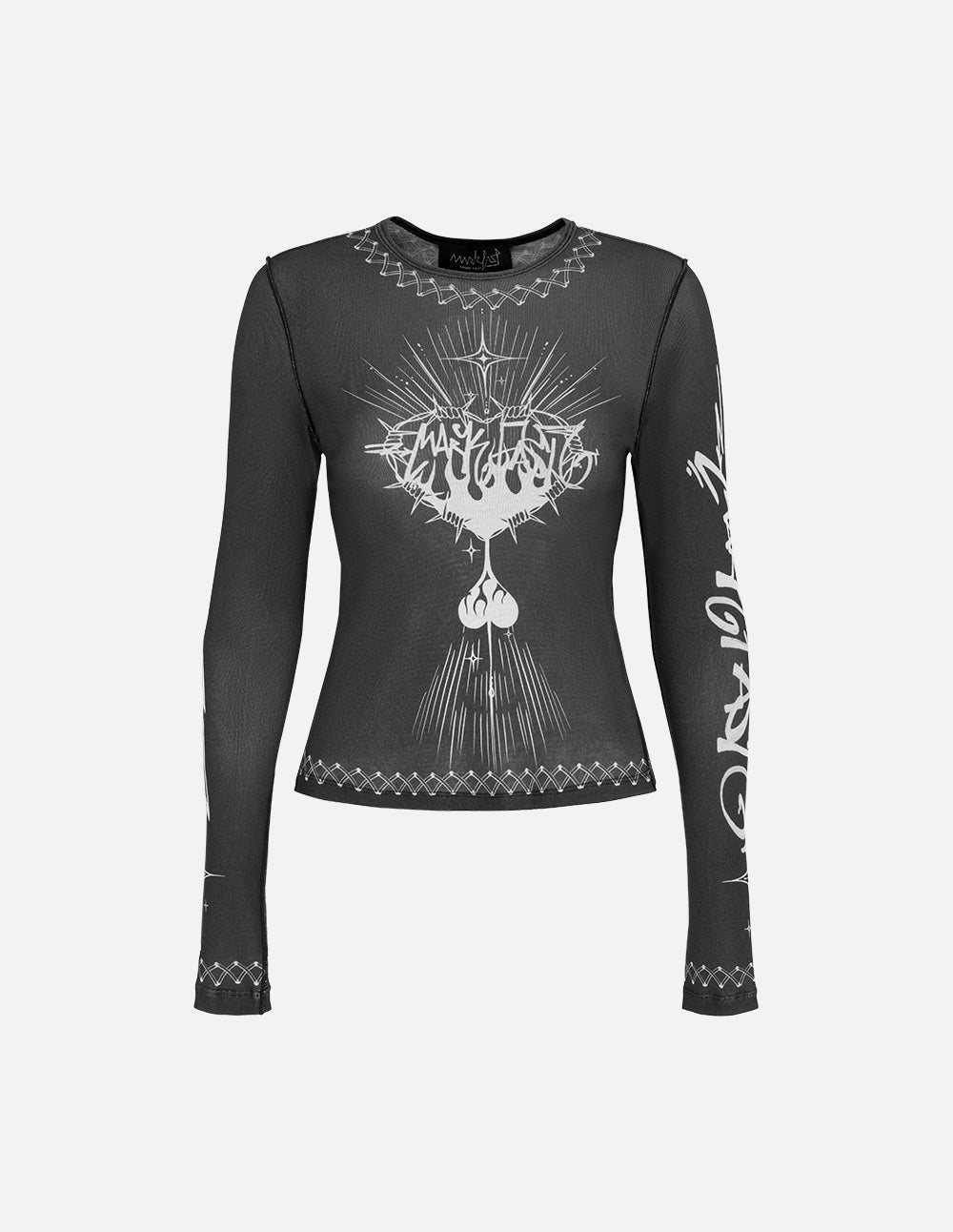 Printed Crew Neck Top