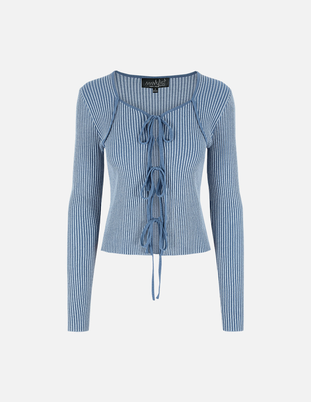Spring Women's Two-Color Slim-Fitting Lace-Up Knitted Cardigan
