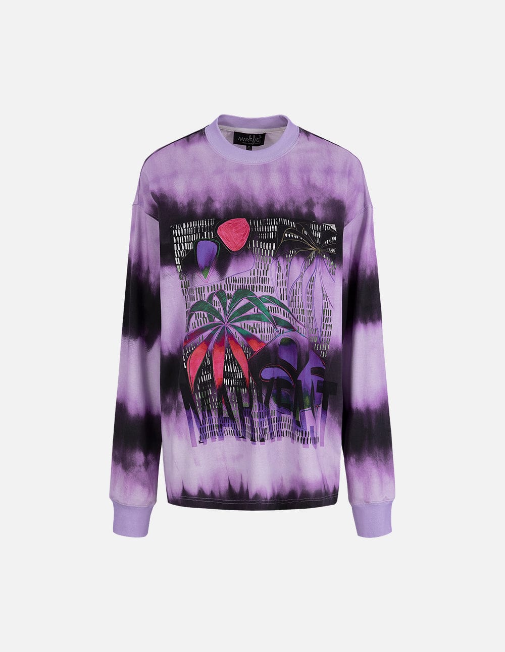 Unisex Tie-Dye Printed Round Neck Long-Sleeved T-Shirt
