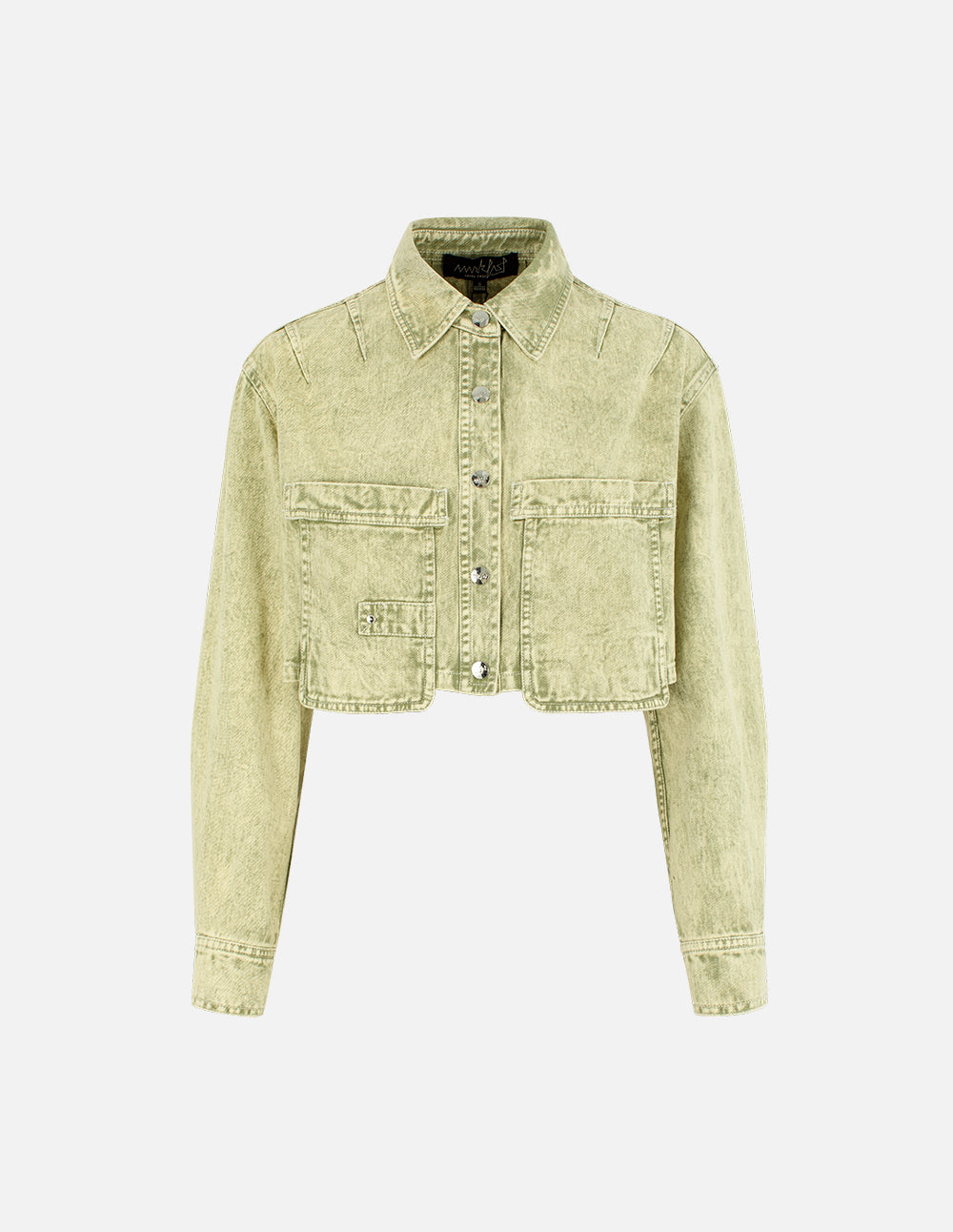 Women's Snowflake Washed Shirt Short Jacket