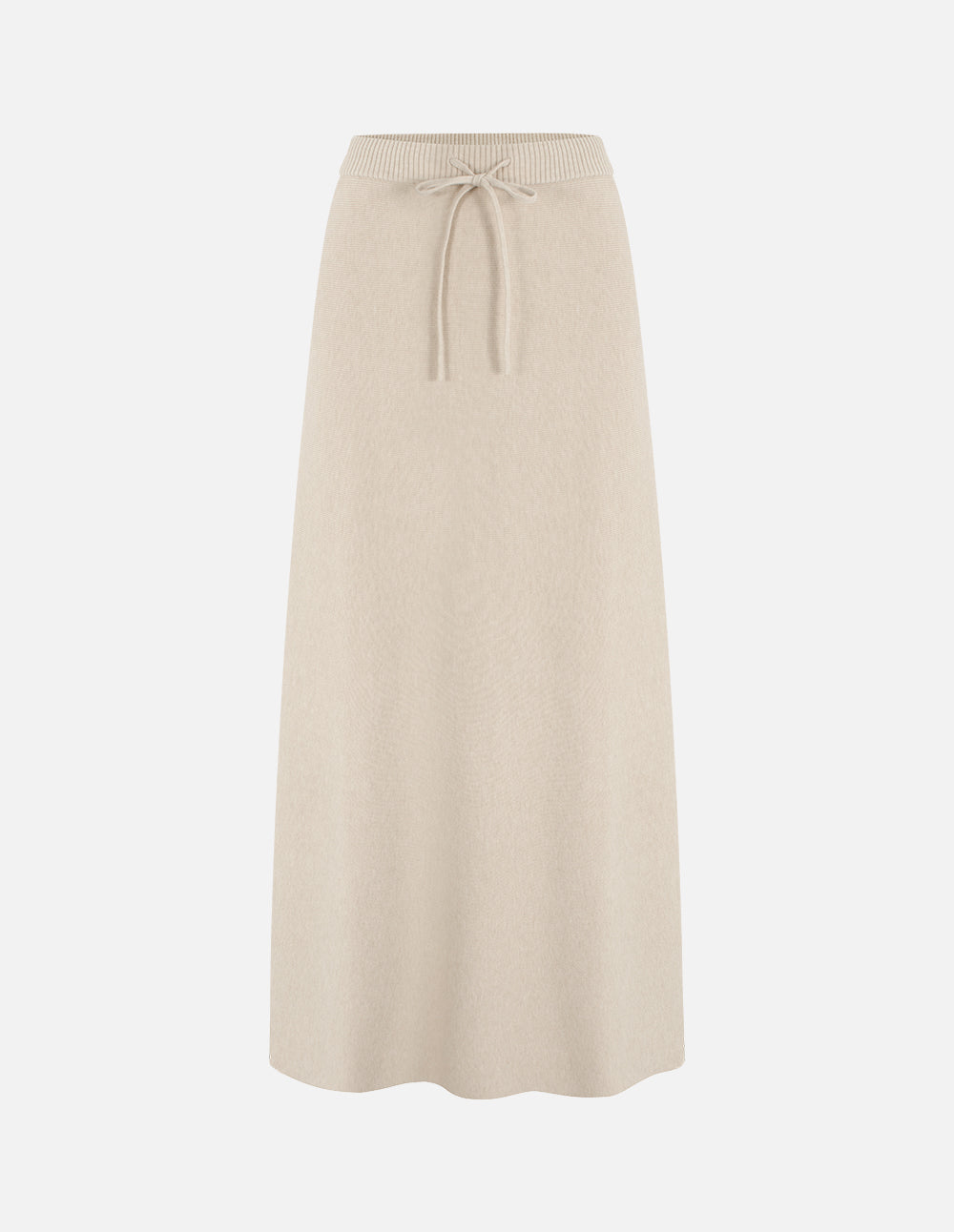 MF high waist elastic lace-up versatile slimming A-line knitted skirt