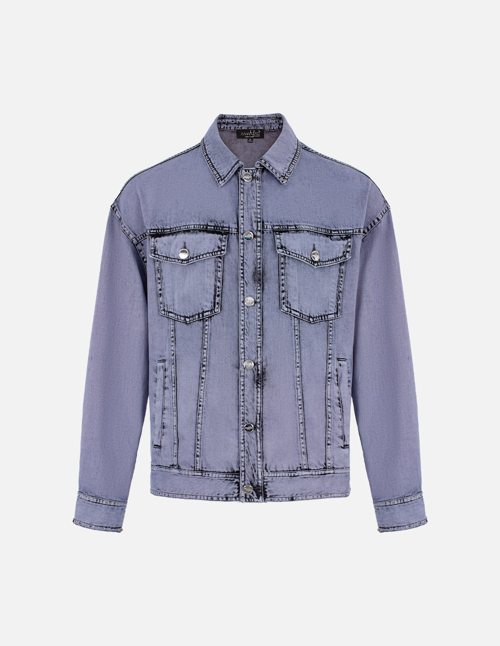 MF Iris Purple Lapel Washed Denim Jacket
