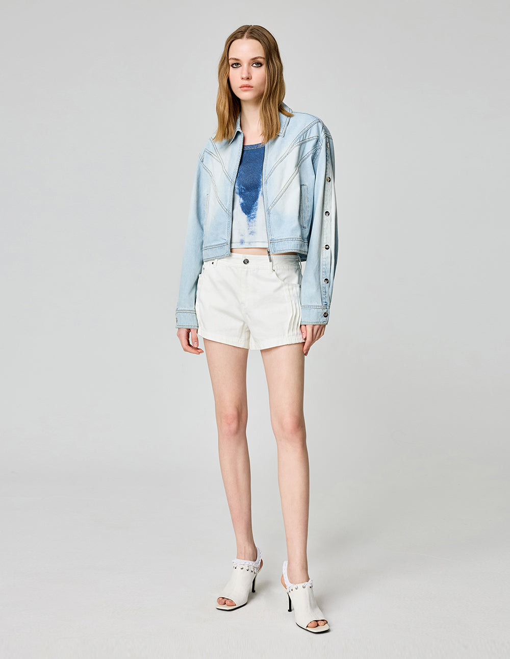 MF Vintage Washed Cotton Short Denim Jacket