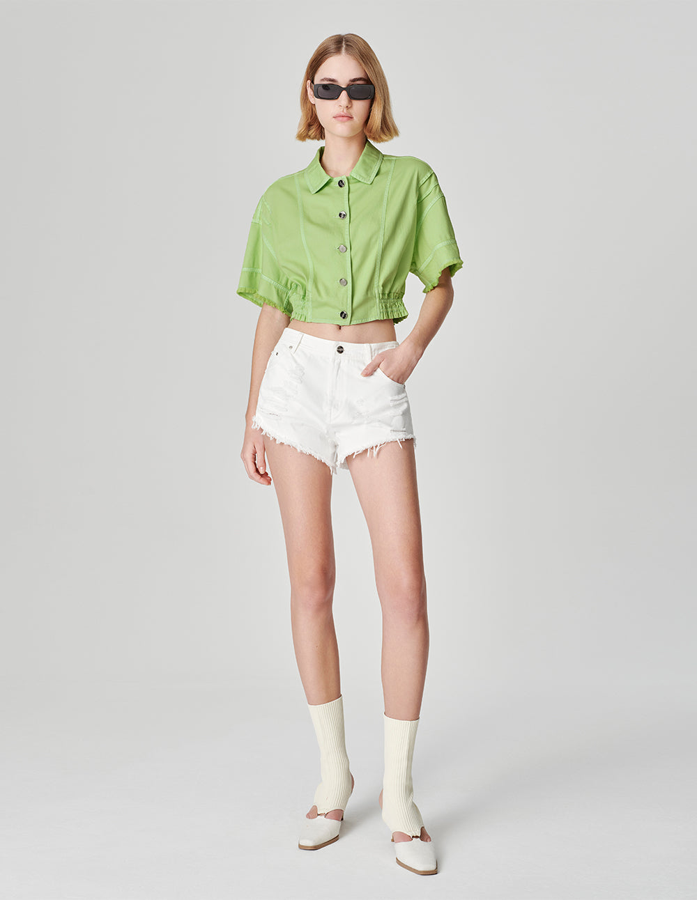 Women's Washed Denim Shirt