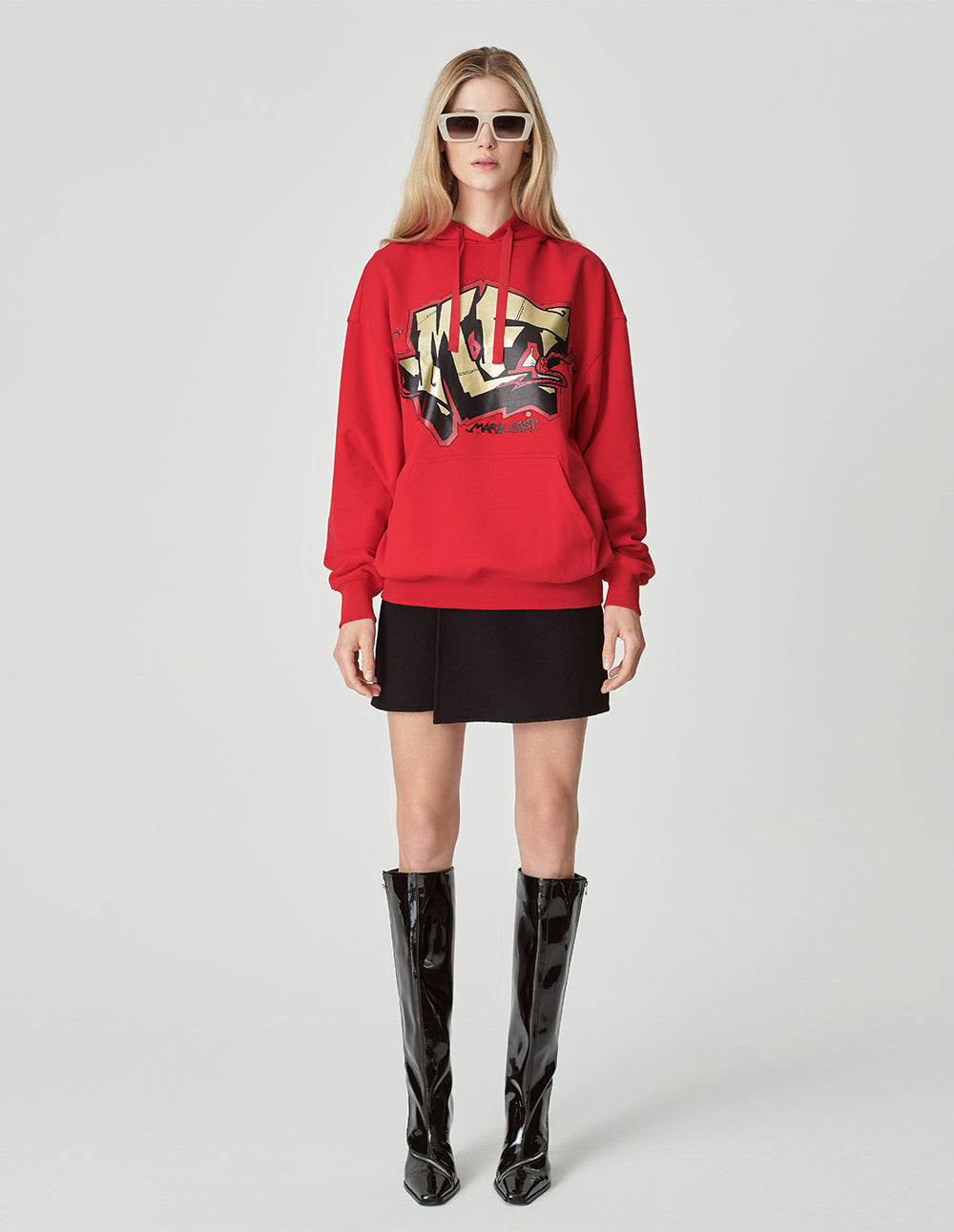 Printed Cotton Hooded Sweatshirt