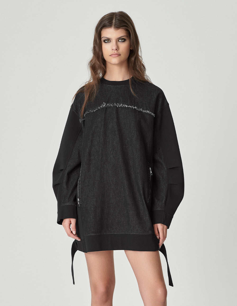 Women's Patchwork Washed Denim Dress