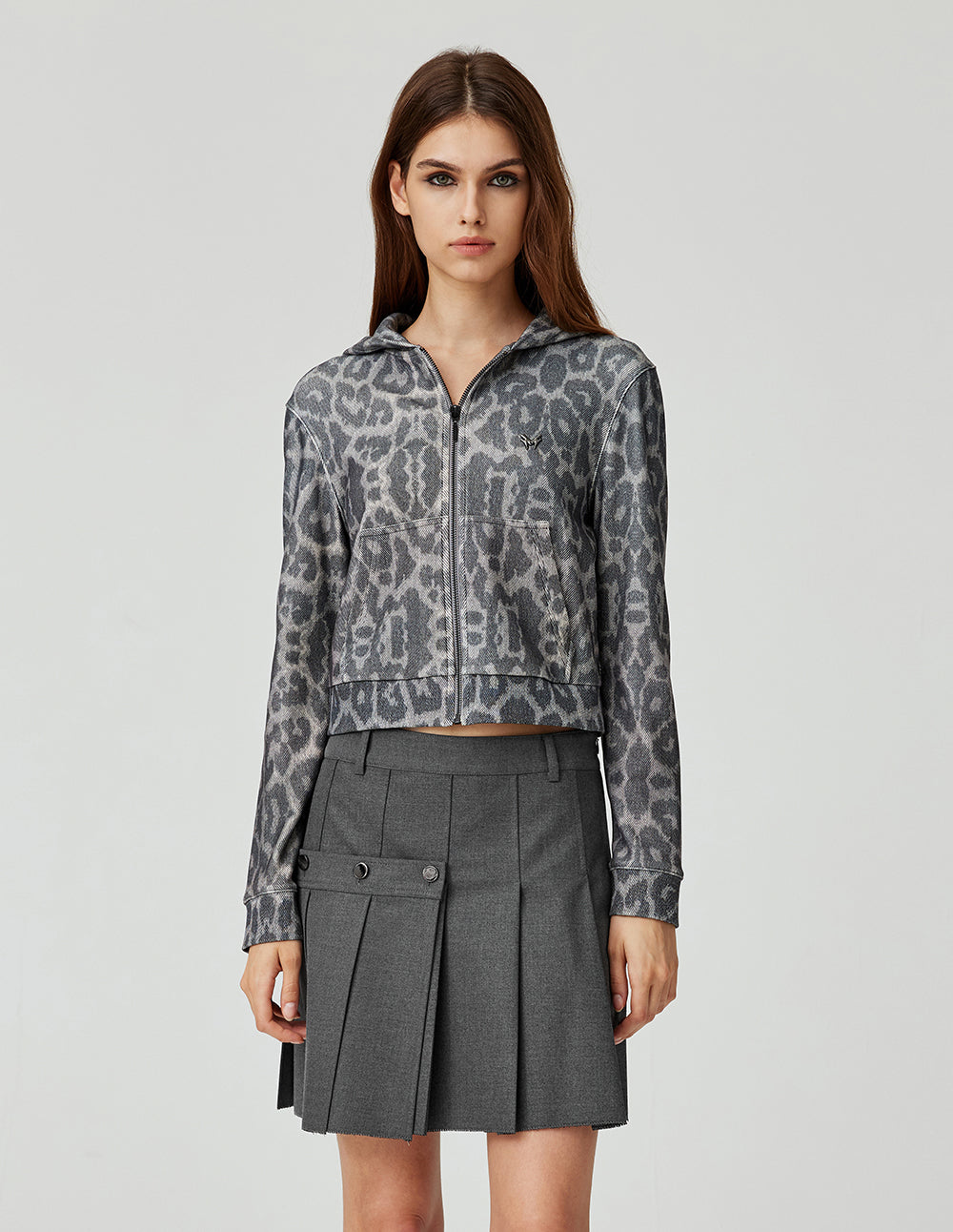 MF neat college style A-line pleated skirt