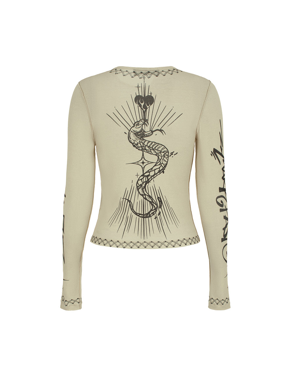 Printed Crew Neck Top