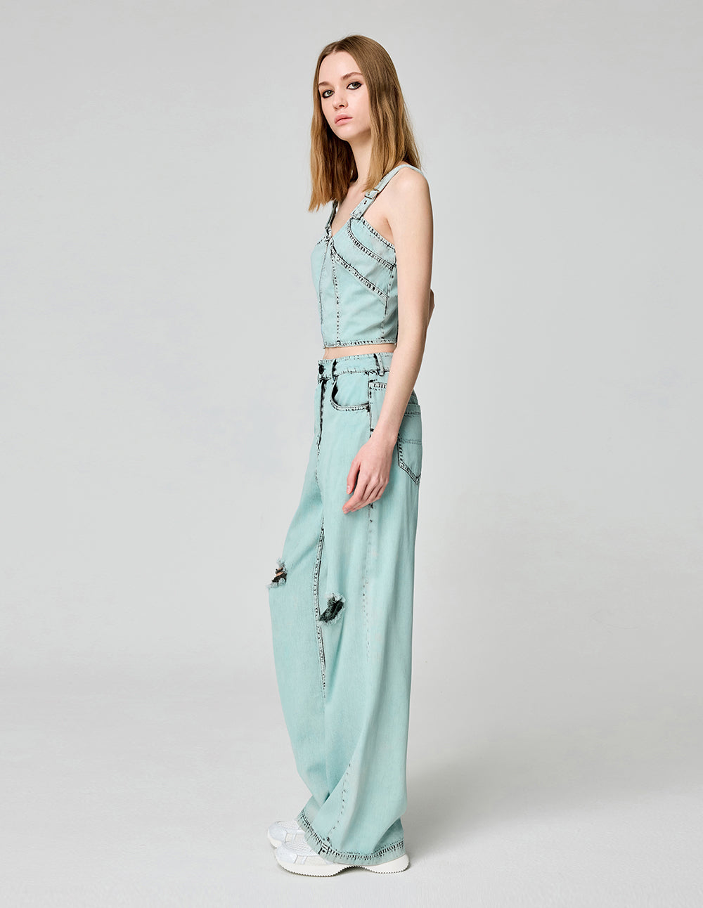 Design Heavy Washed Glacier Blue Denim Tank