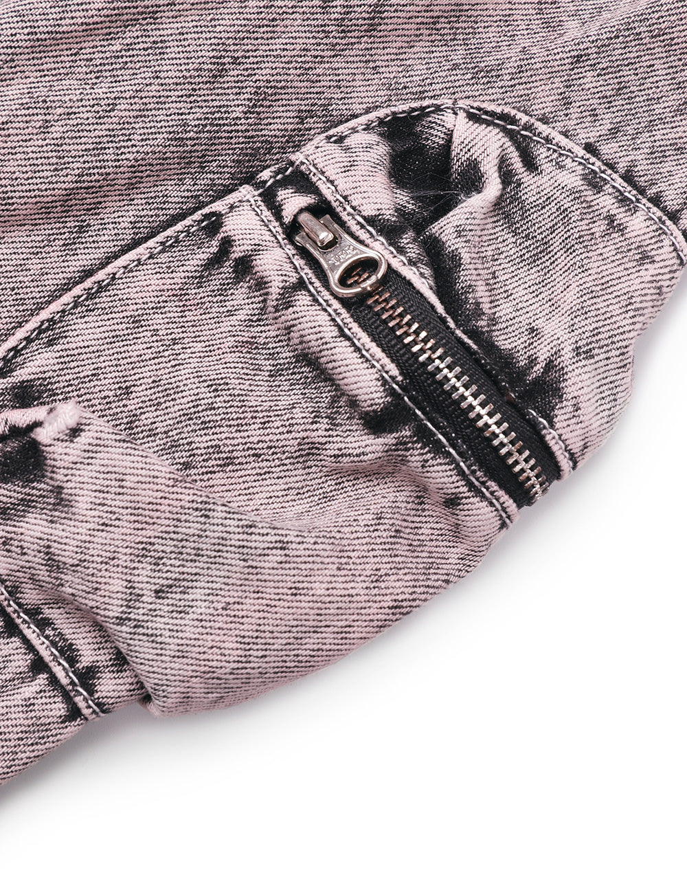 Women's Snowflake Washed Denim Baseball Jacket