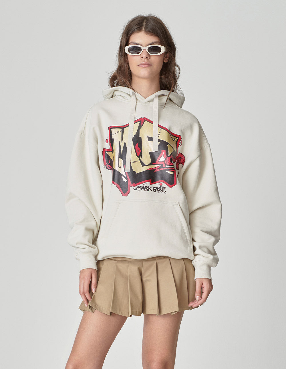 Graffiti Cotton Hooded Sweatshirt