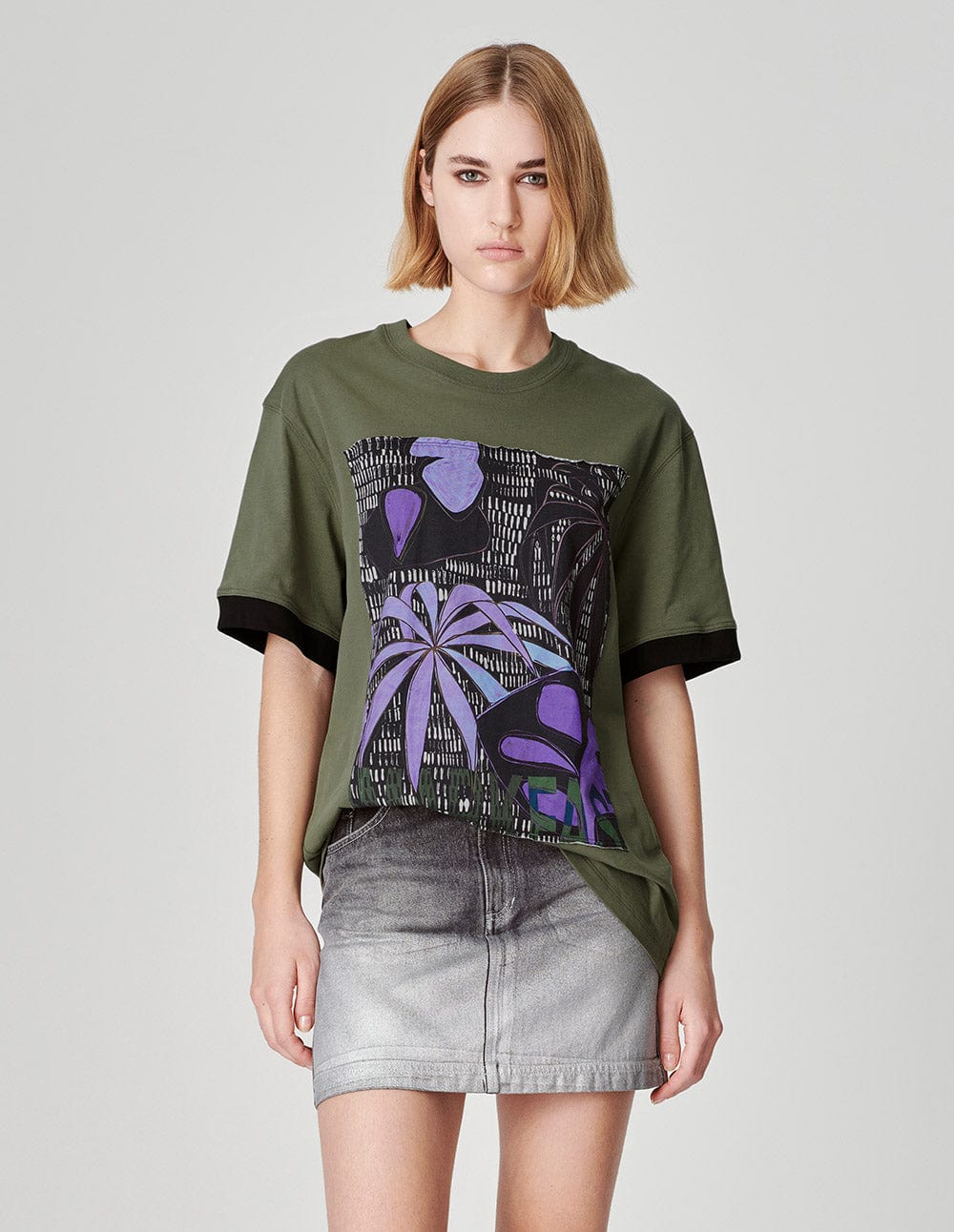 Couple Style Tropical Rain Forest Print Cotton T-Shirt
