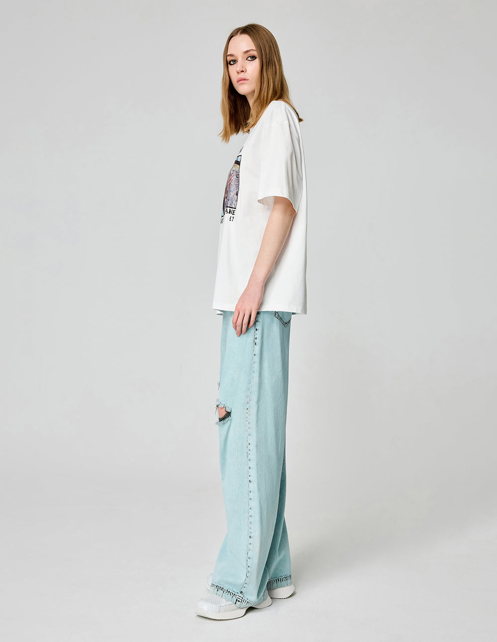 Couple Style T-Shirt With Troublesome Little Monster Print