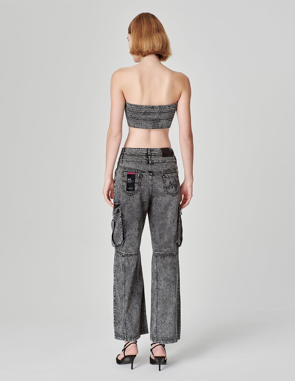 Women's Snowflake Washed Denim Tube Top