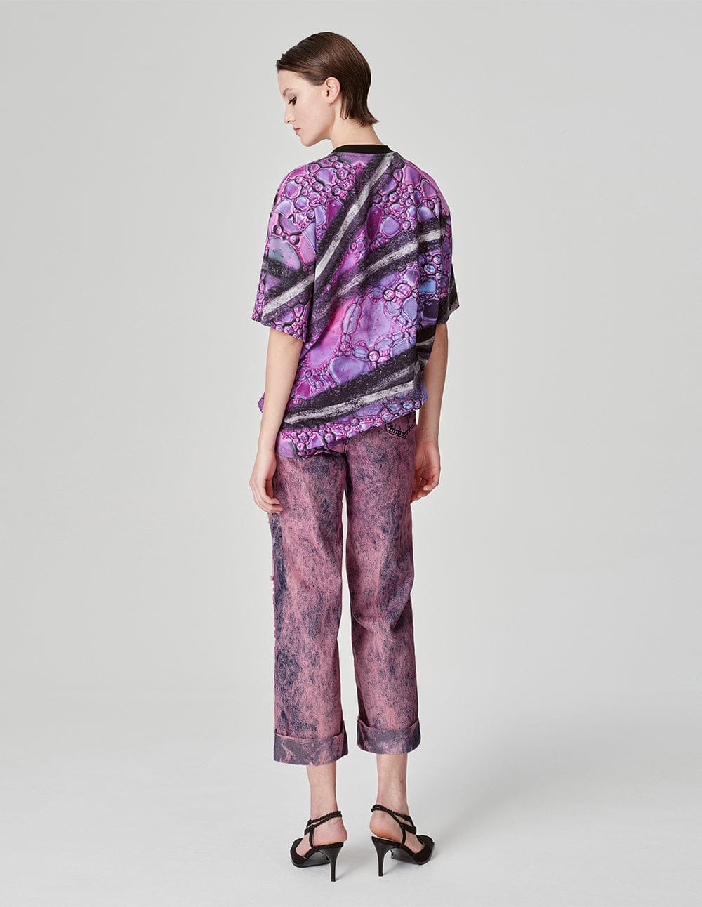 Women's Snowflake Washed Ripped Jean's