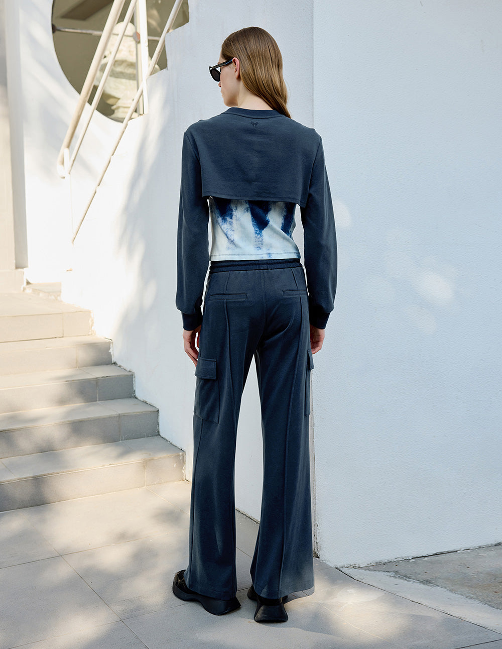 Women's Sporty Layered Cropped Tops