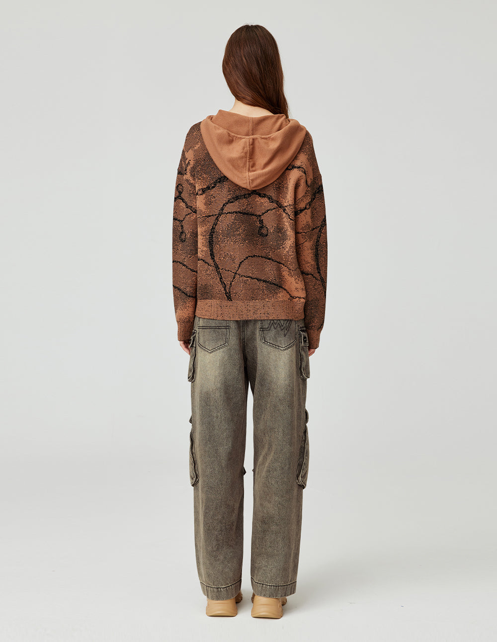 MF Artistic Multi-Pocket Three-Dimensional Pinch Pleat Loose Washed Jeans