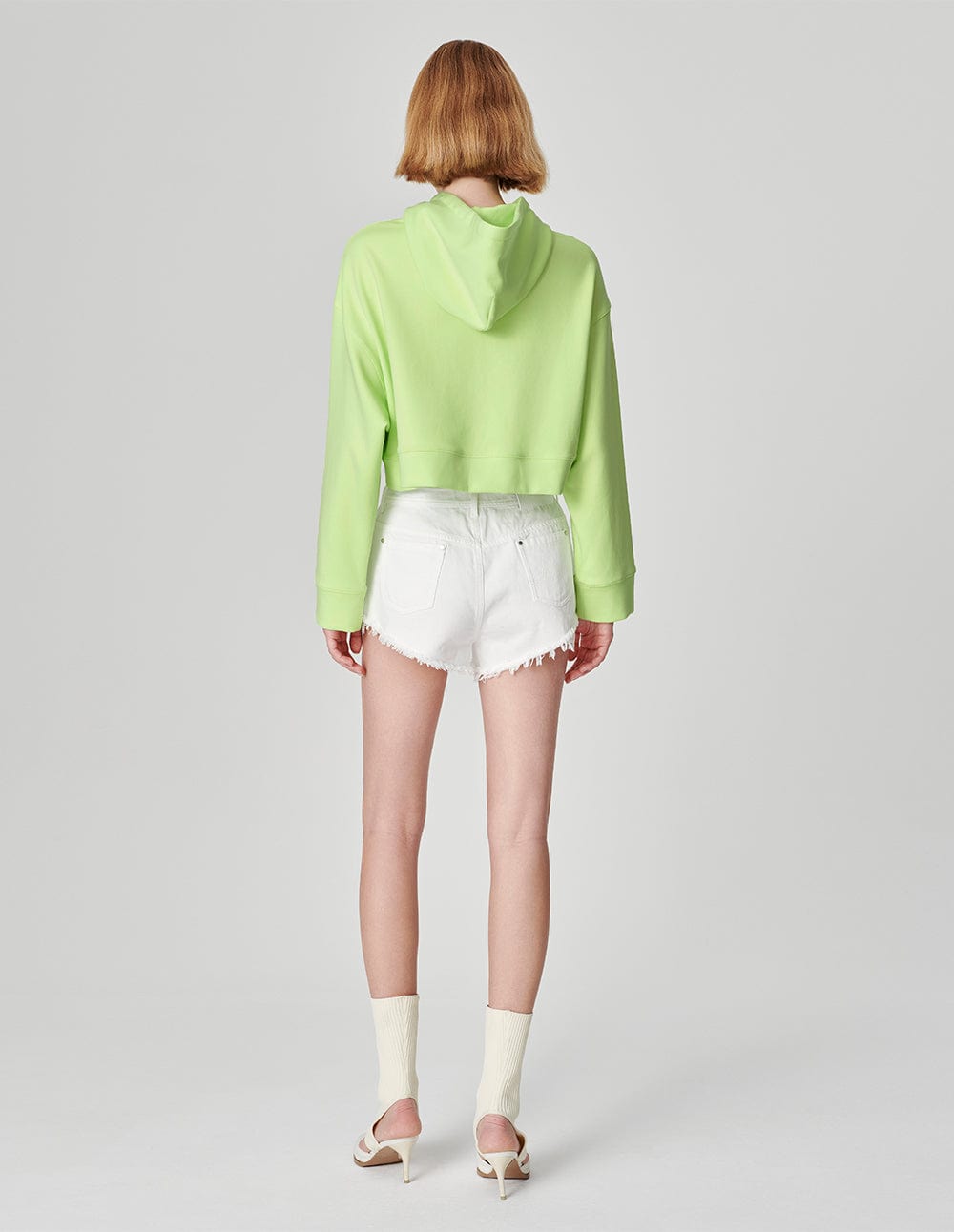 Women'S Printed Short Hooded Sweatshirt