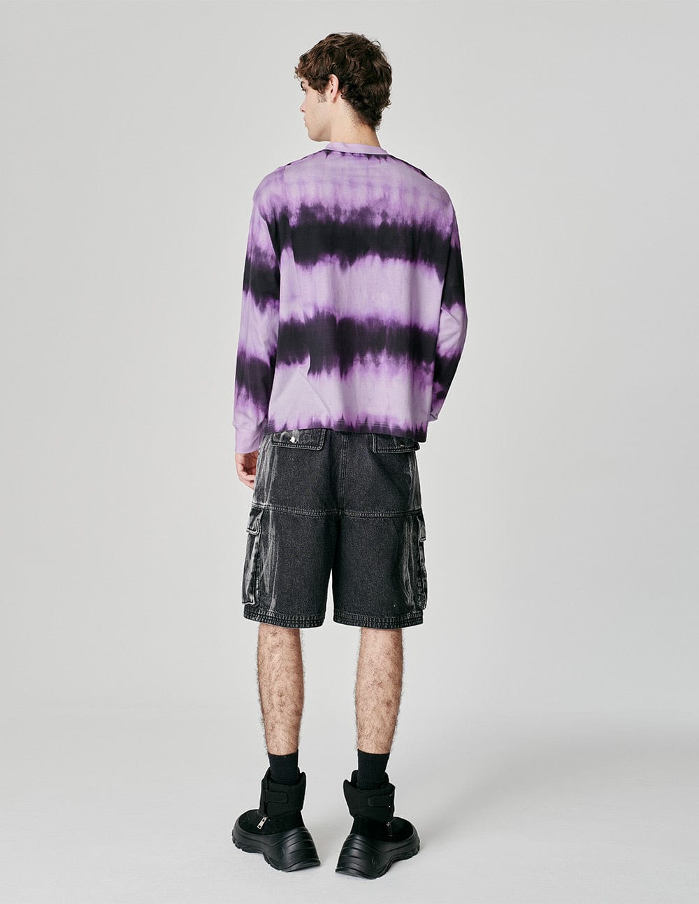 Unisex Tie-Dye Printed Round Neck Long-Sleeved T-Shirt