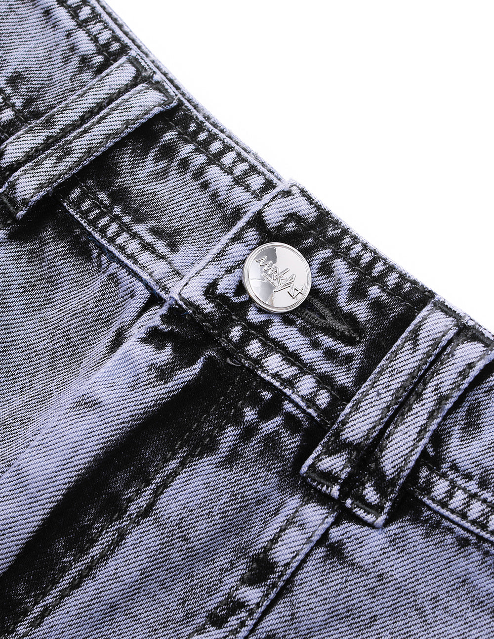 MF Iris Purple A-Fit Washed Denim Shorts