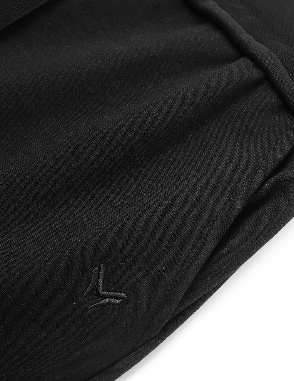 MF Elastic Drawstring Waistband Loose Fit Slimming Black Straight Leg Pants