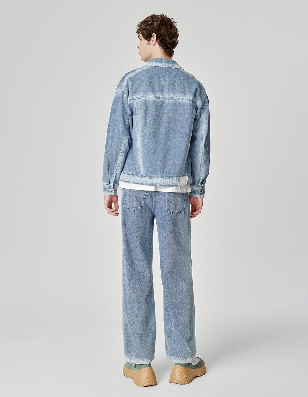 Unisex Spray Washed Denim Trousers