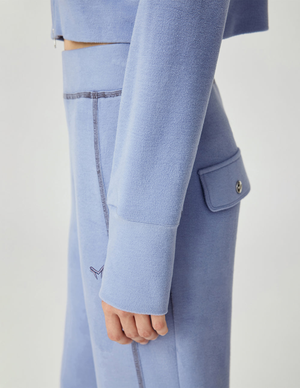 MF versatile casual elastic high waist straight loose wide leg pants