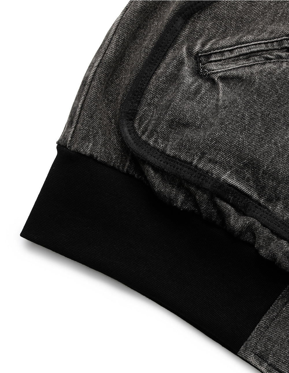 Ladies Washed Denim Baseball Jacket