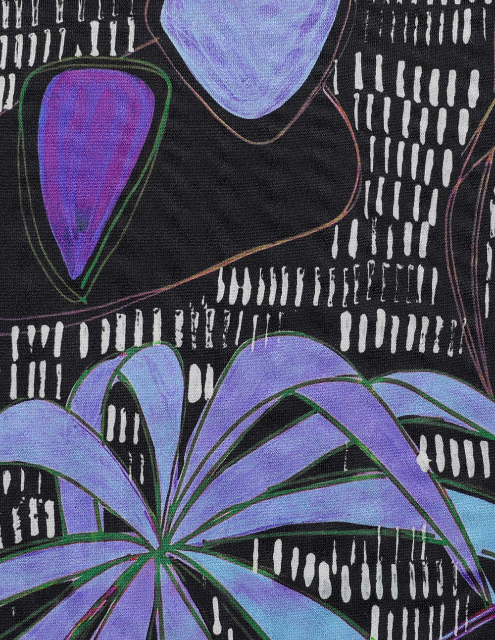 Couple Style Tropical Rain Forest Print Cotton T-Shirt