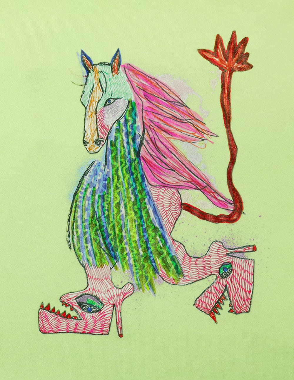 Women'S Printed Short Hooded Sweatshirt