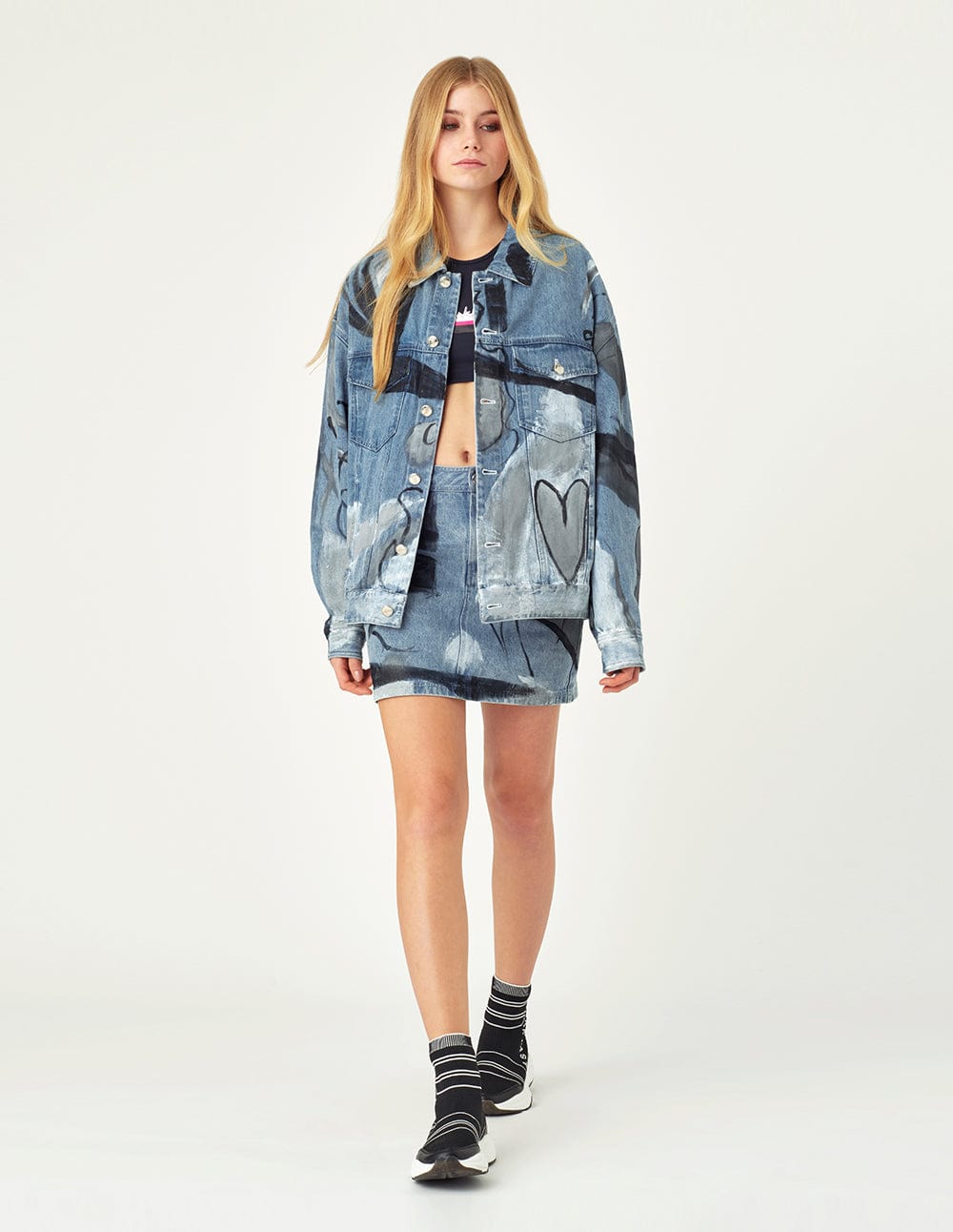 Women Hand-Painting Mini Skirt