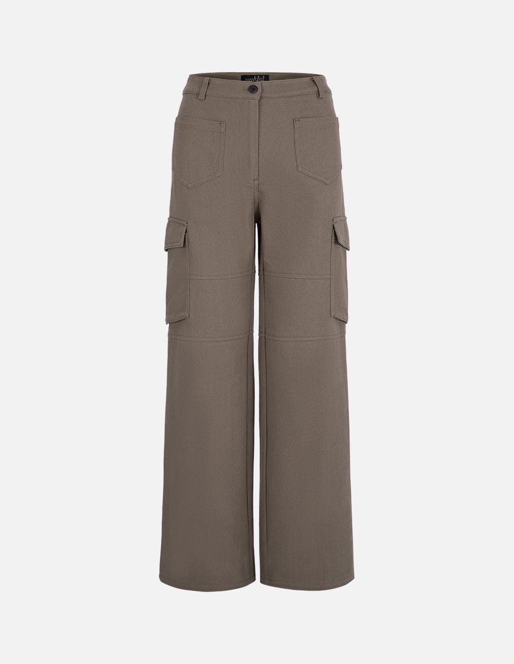 Women's High Waist Straight Denim Cargo Pants