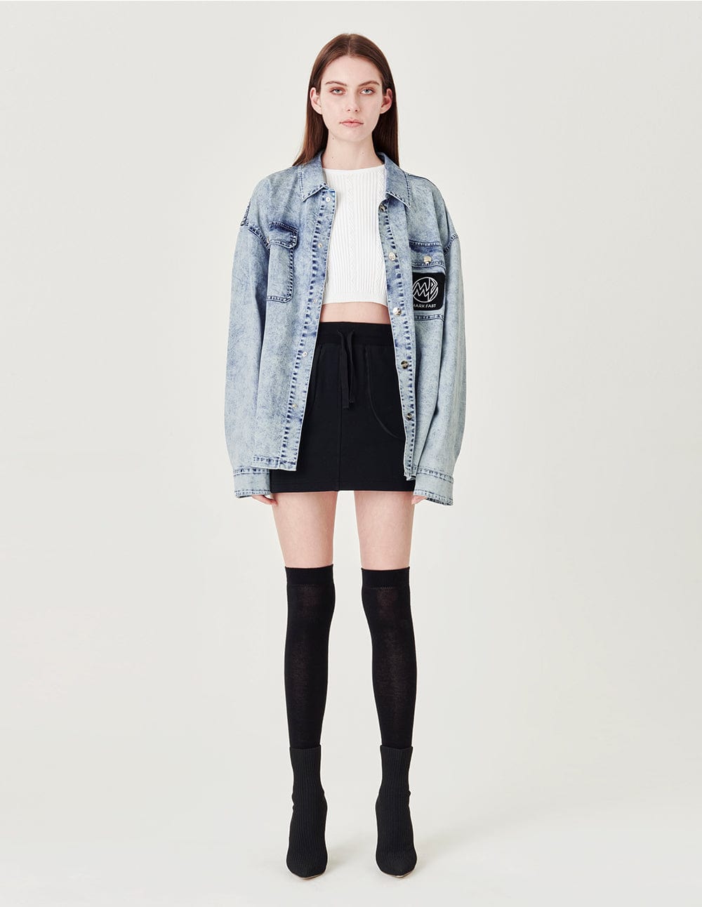 Light Blue Washed Denim Casual Shirt