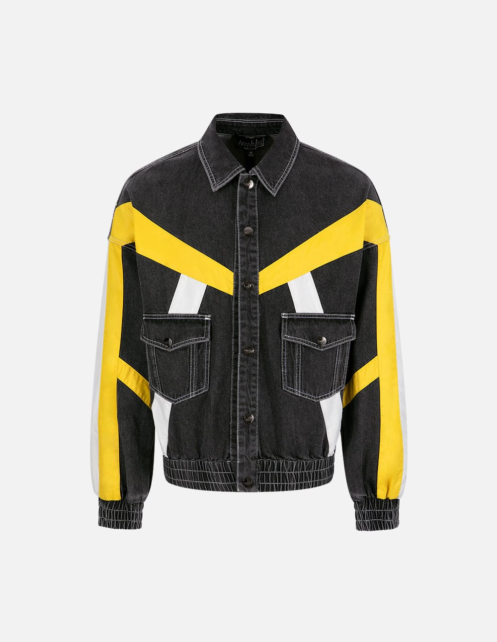 Unisex Colourblock Casual Denim Jacket