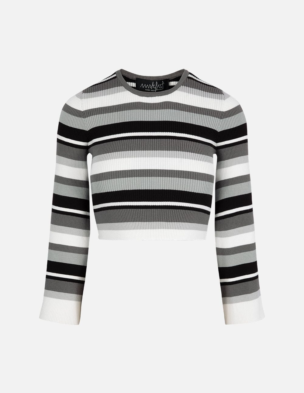 Women's Contrast Colour Round Neck Striped Sweater