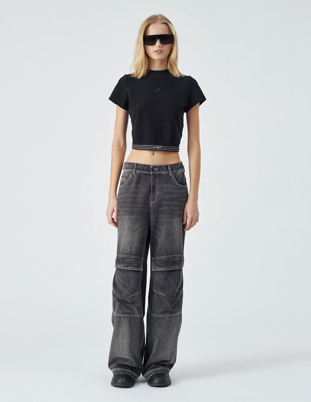 Women's Small Turtleneck All-Match Short Tight T-Shirt