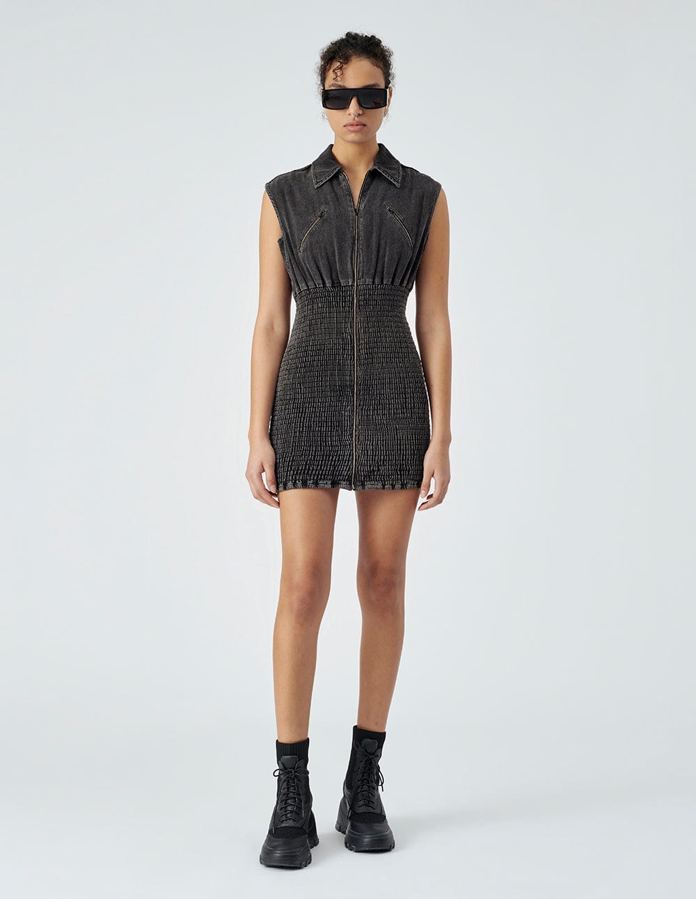 Women's Black Denim Dress