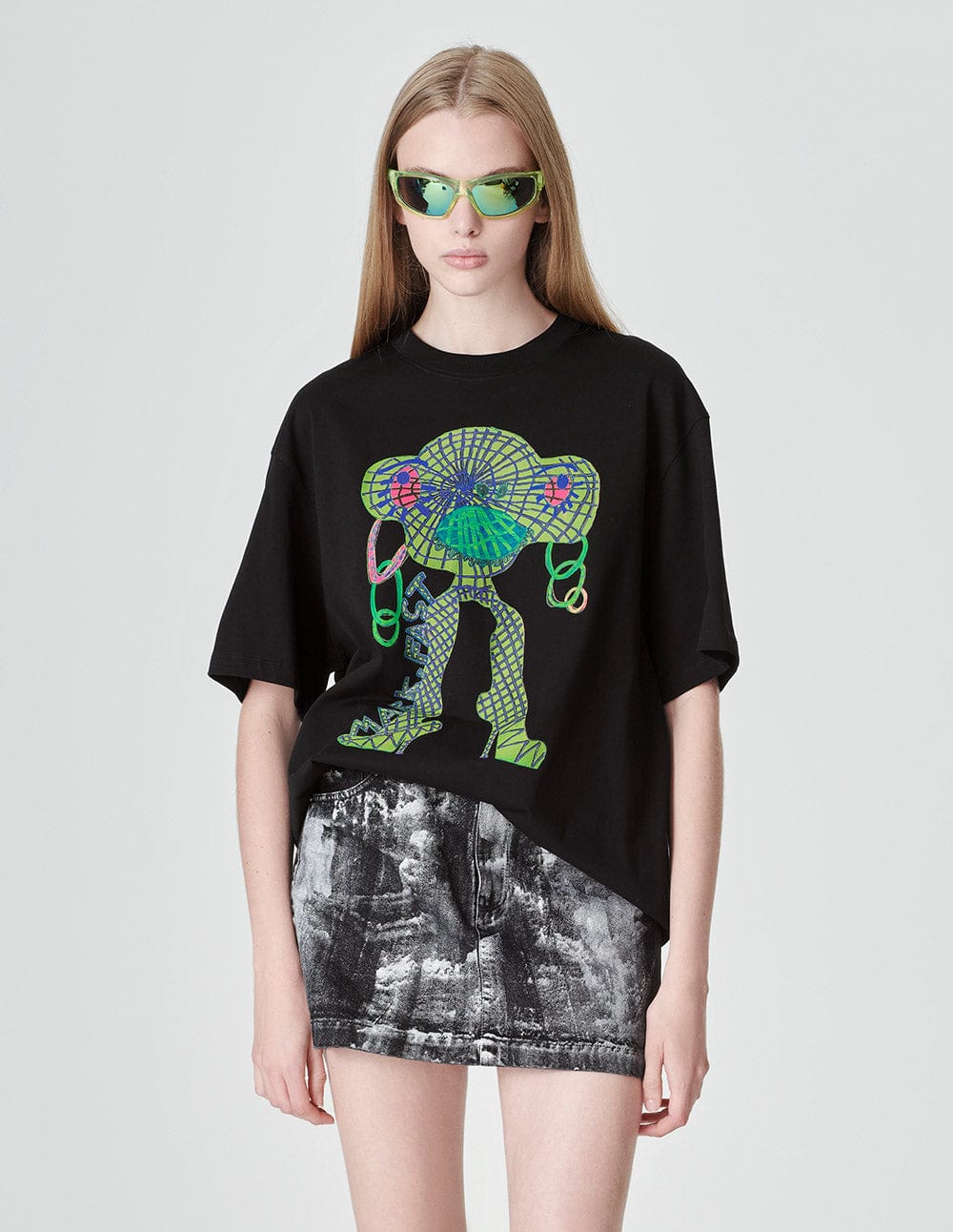 Unisex street style electric eye beast series T-shirt