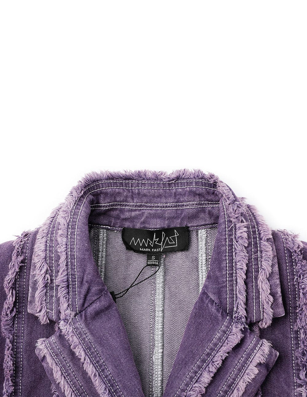 Ladies Purple Denim Cropped Jacket