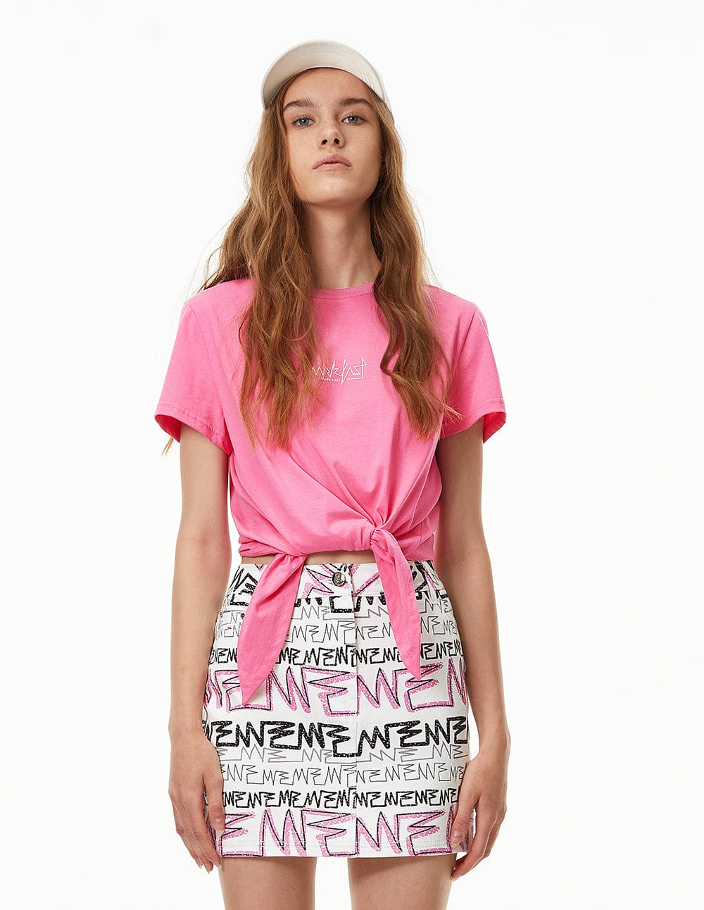 Women Graffiti Slim Fit Mini Skirt
