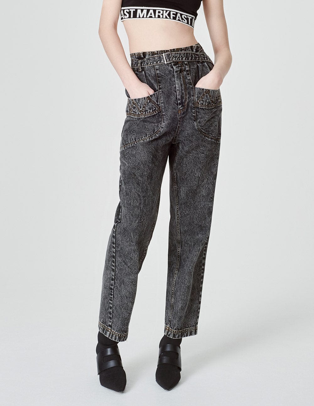 Women's Loose Wash Jeans