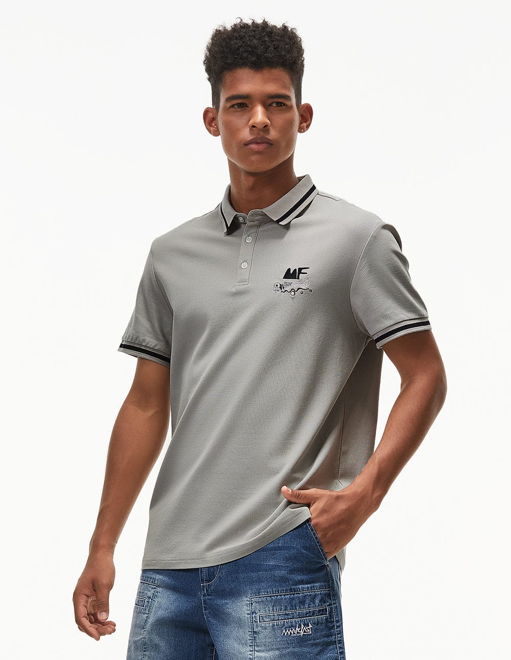 Eugene Blue Basic Fit Lip Pockets Denim Short