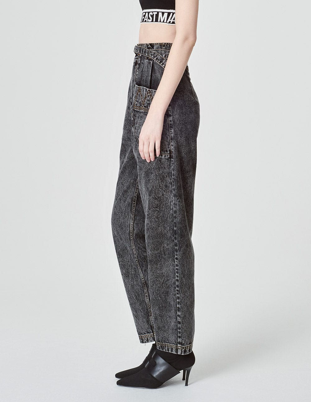 Women's Loose Wash Jeans