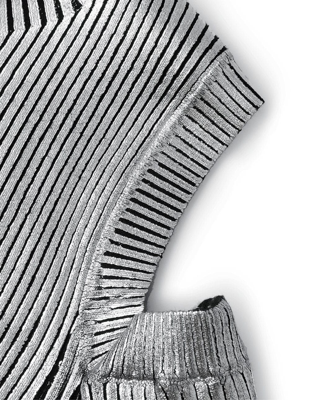 Womens Hot Silver Off-Shoulder Knit Sweater