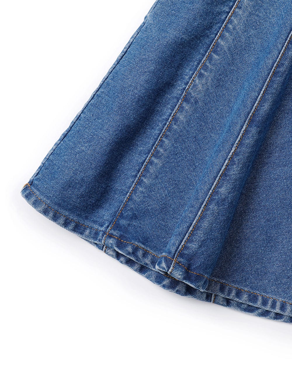 Ladies Fake Two Piece Shirt With Denim Dress